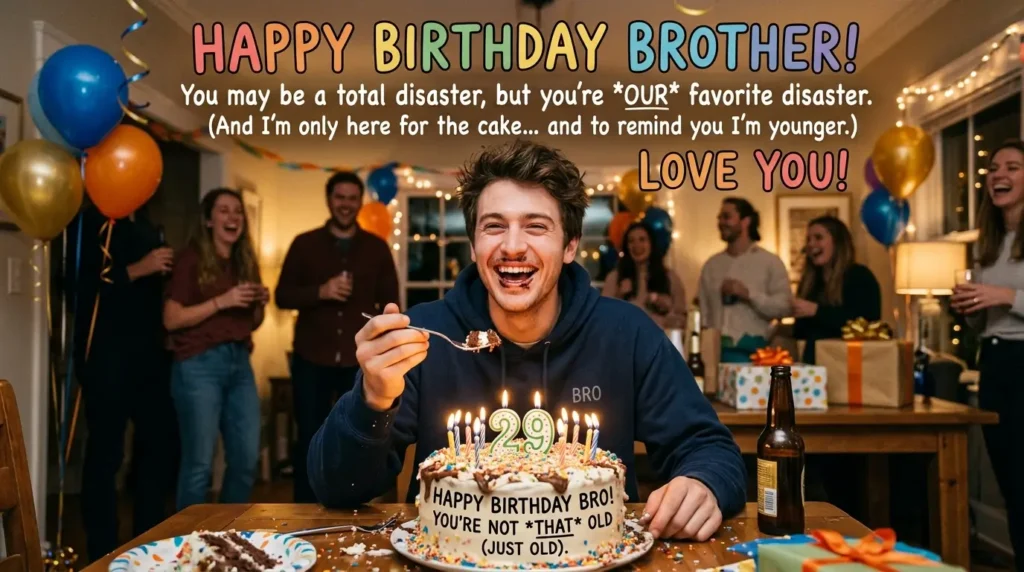 Funny Birthday Wishes for Brother