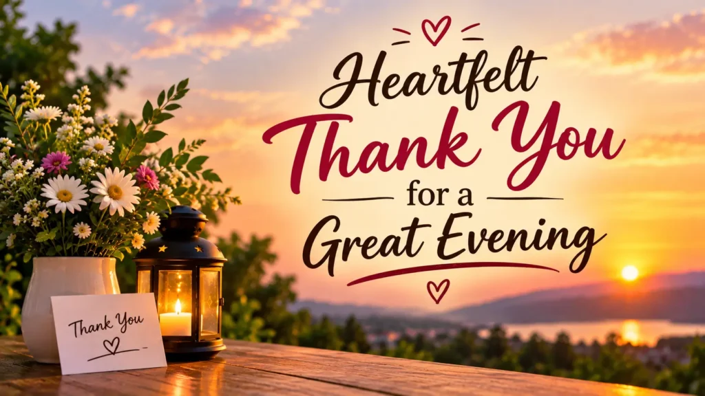 Heartfelt Thank You for a Great Evening