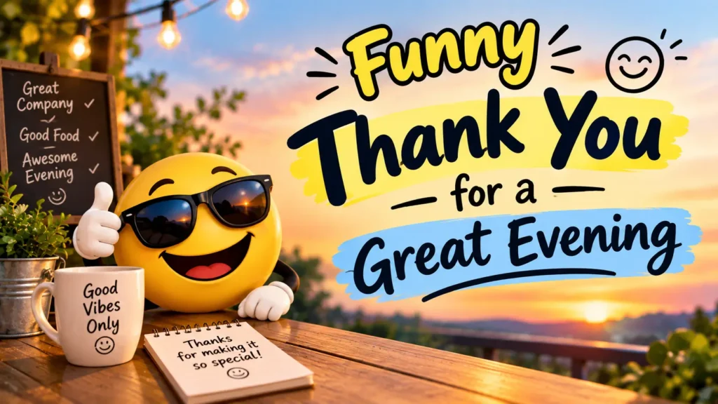 Funny Thank You for a Great Evening