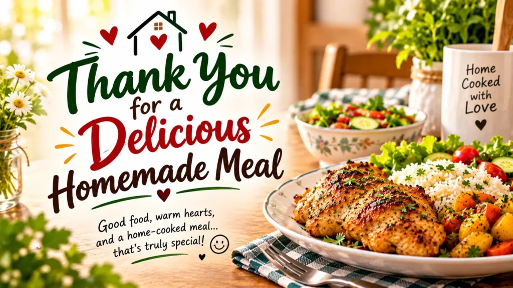 Thank You for a Delicious Homemade Meal
