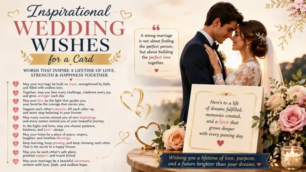 Inspirational Wedding Wishes for a Card