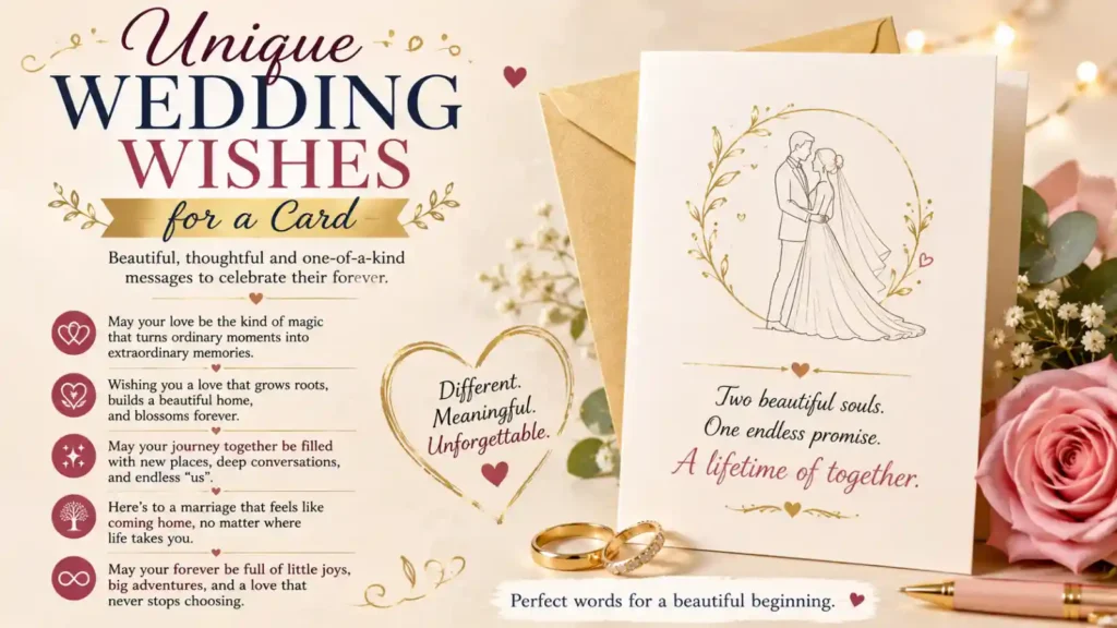 Unique Wedding Wishes for a Card