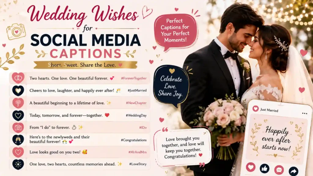 Wedding Wishes for Social Media Captions