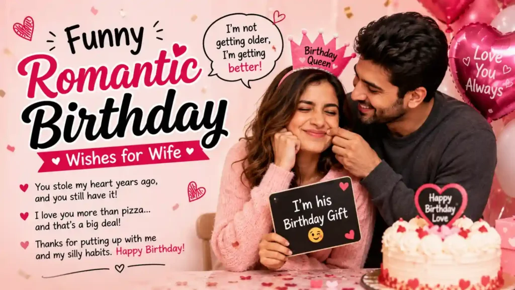 Funny Romantic Birthday Wishes for Wife