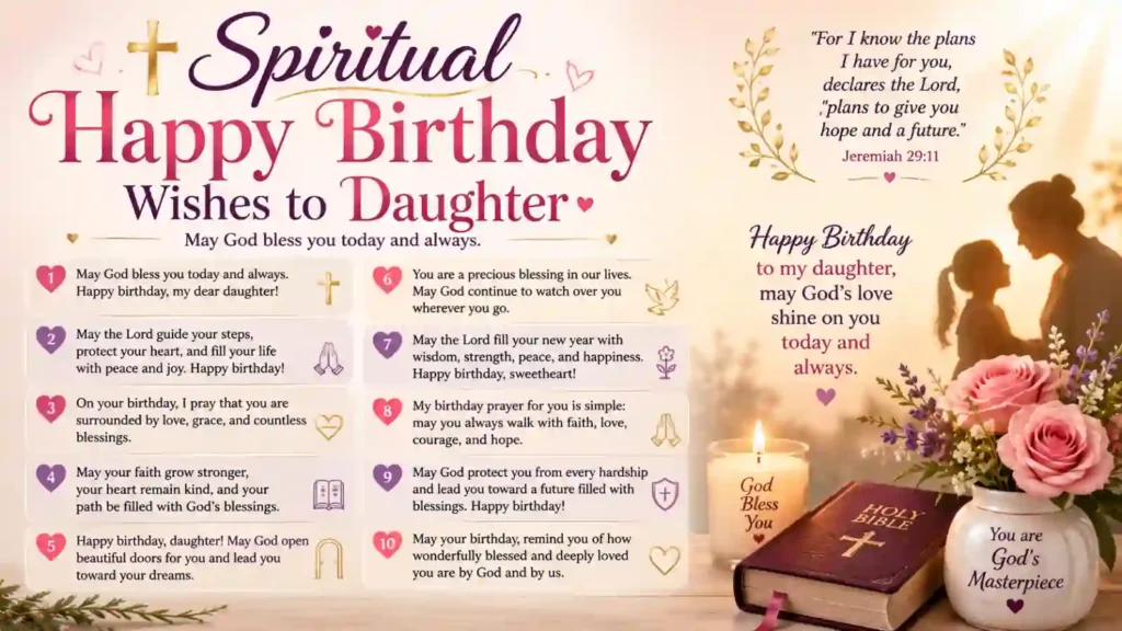Spiritual Happy Birthday Wishes to Daughter