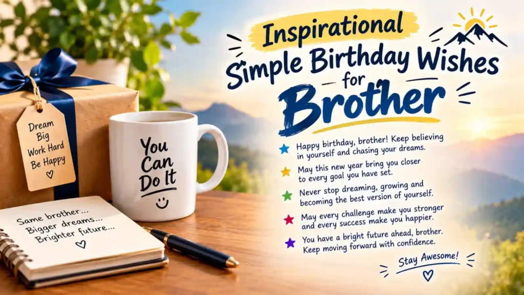 Inspirational Simple Birthday Wishes for Brother