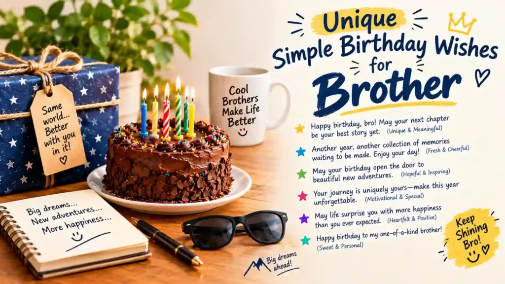 Unique Simple Birthday Wishes for Brother