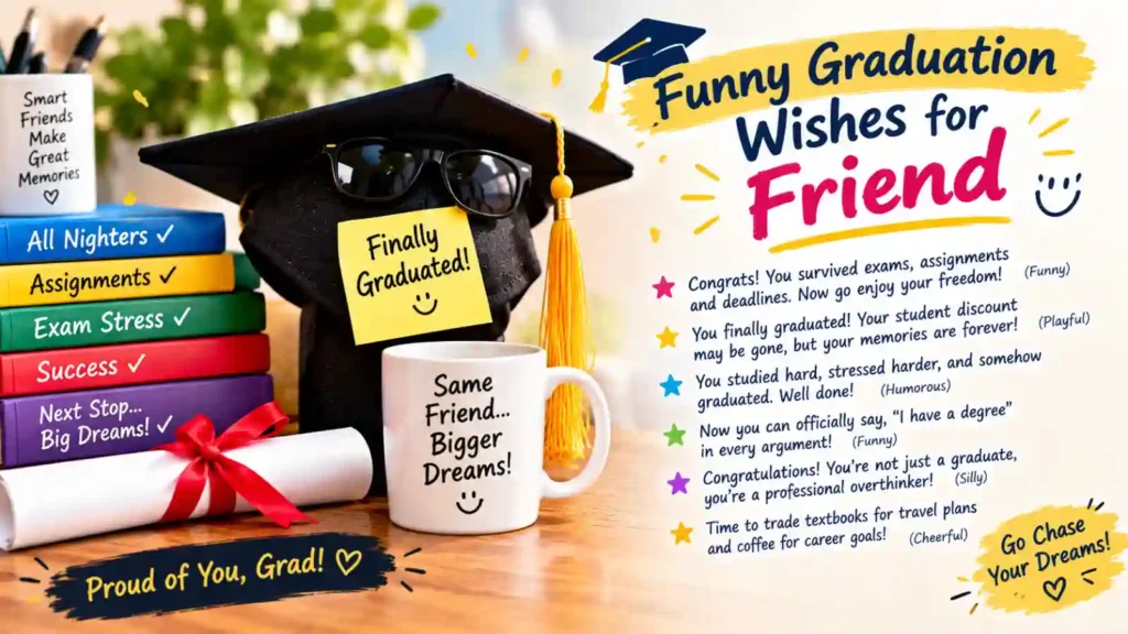  Funny Graduation Wishes for Friend