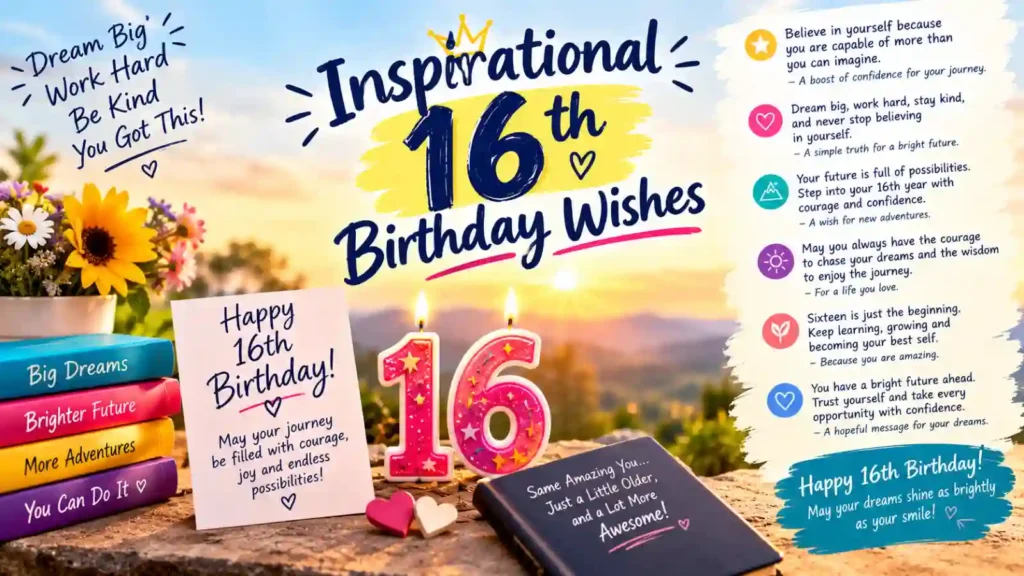 Inspirational 16th Birthday Wishes