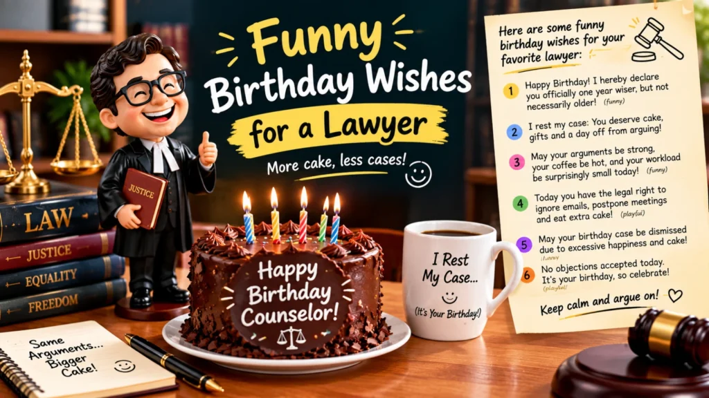  Funny Birthday Wishes for a Lawyer