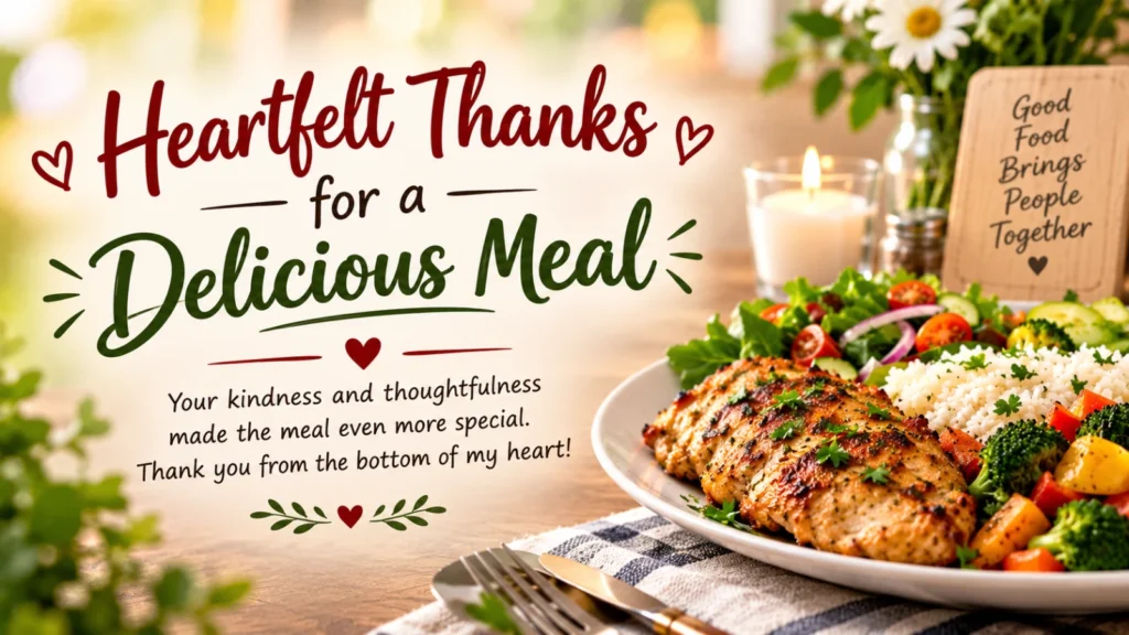 Heartfelt Thanks for a Delicious Meal Quotes
