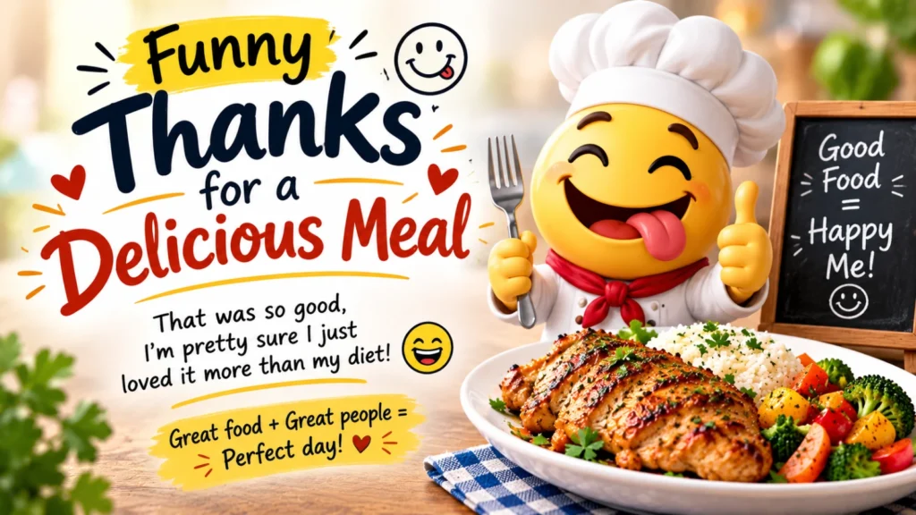 Funny Thanks for a Delicious Meal Quotes