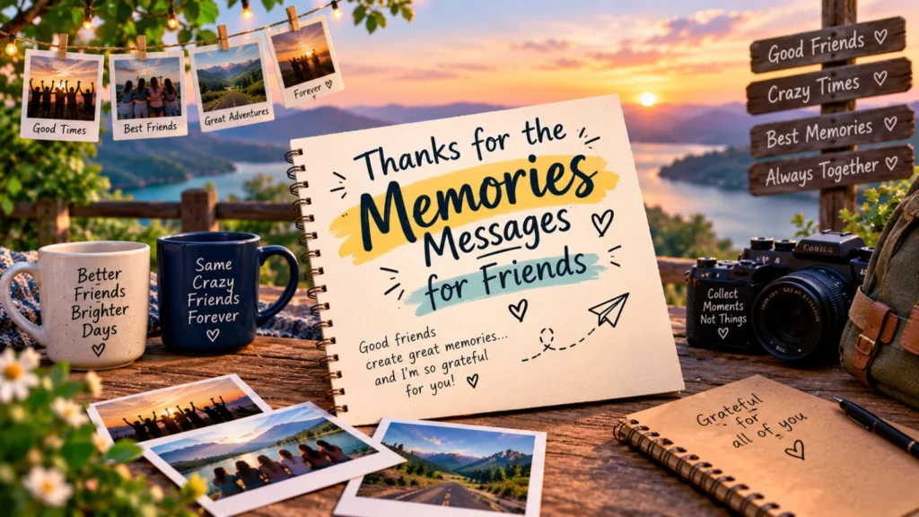 🤝 Thanks for the Memories Messages for Friends