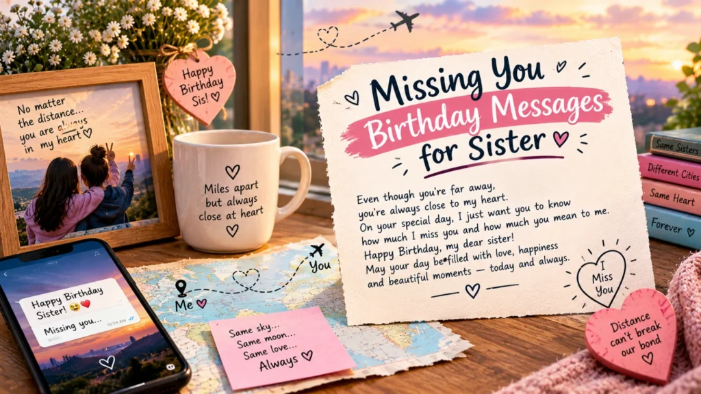Missing You Birthday Messages for Sister