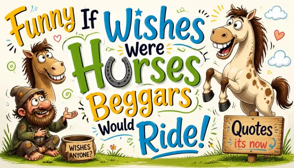 Funny If Wishes Were Horses Quotes
