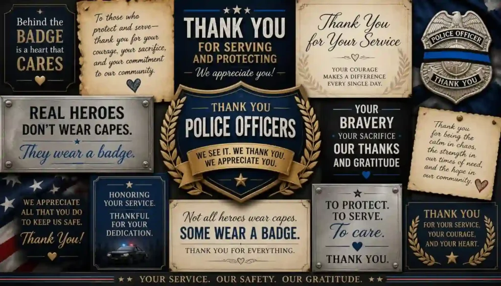 Heartfelt Thank You Messages for Police Officer its now