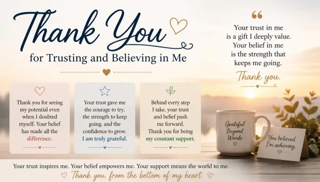 Inspirational Thank You for Trusting and Believing in Me Quotes