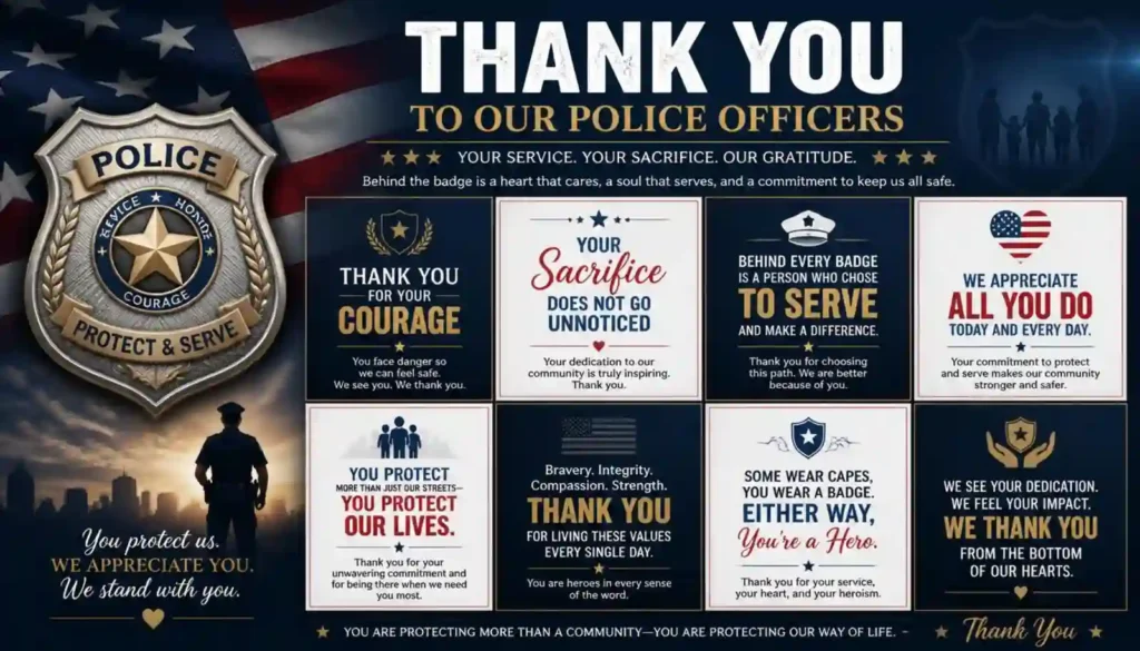 Inspirational Thank You Messages for Police Officer