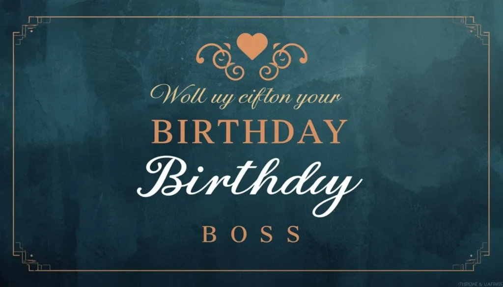 Emotional Birthday Wishes for Boss
