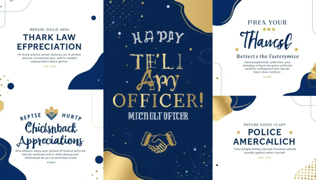 Respectful Appreciation Messages for Police Officer