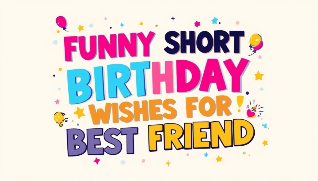 Funny Short Birthday Wishes for Best Friend
