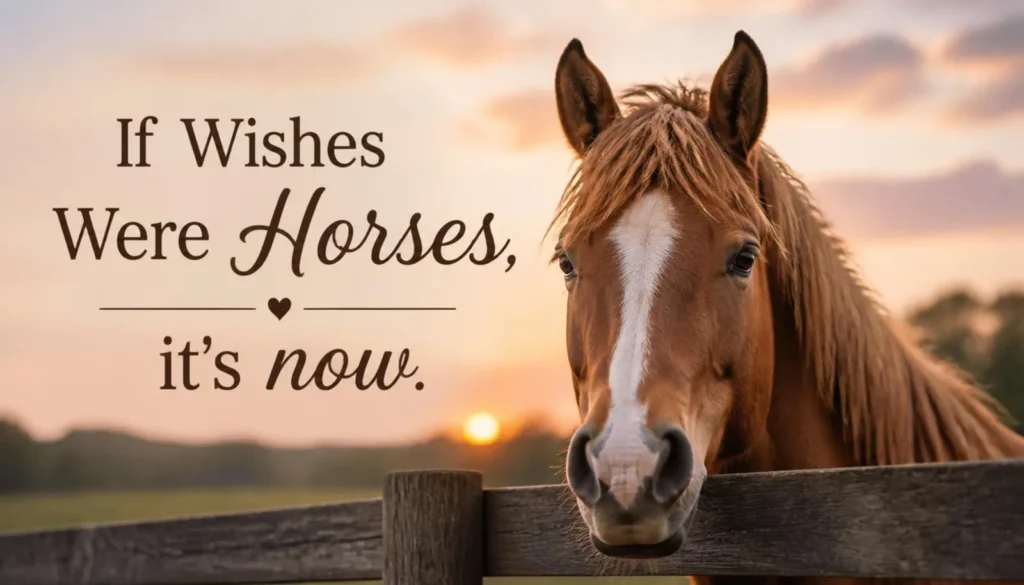 Short & Sweet If Wishes Were Horses Quotes