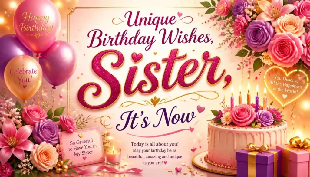 Unique Birthday Wishes Sister