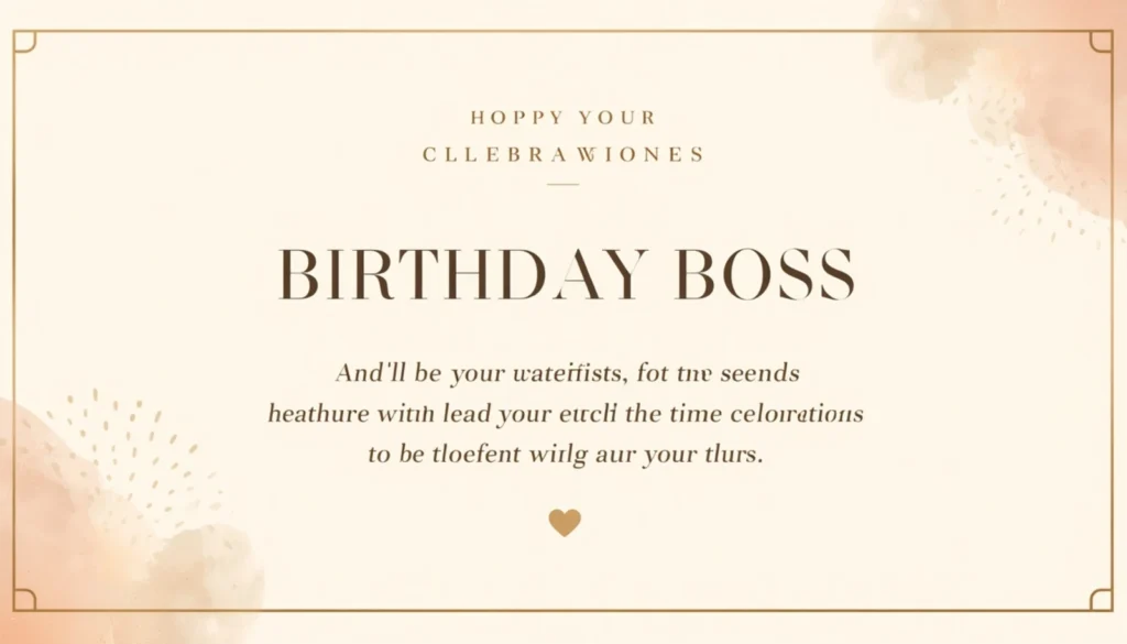 Unique Heart Touching Birthday Wishes for Boss