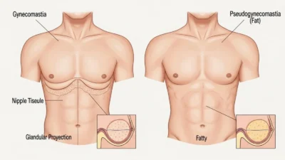 gynecomastia or fat