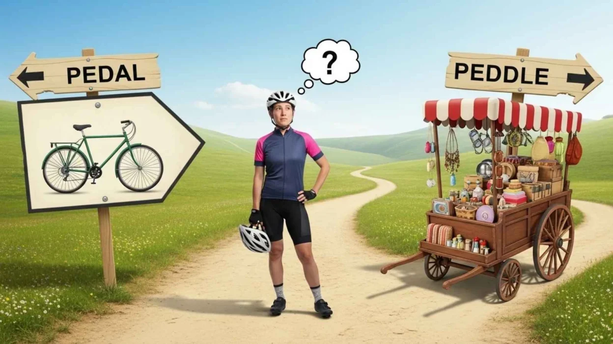 pedal or peddle