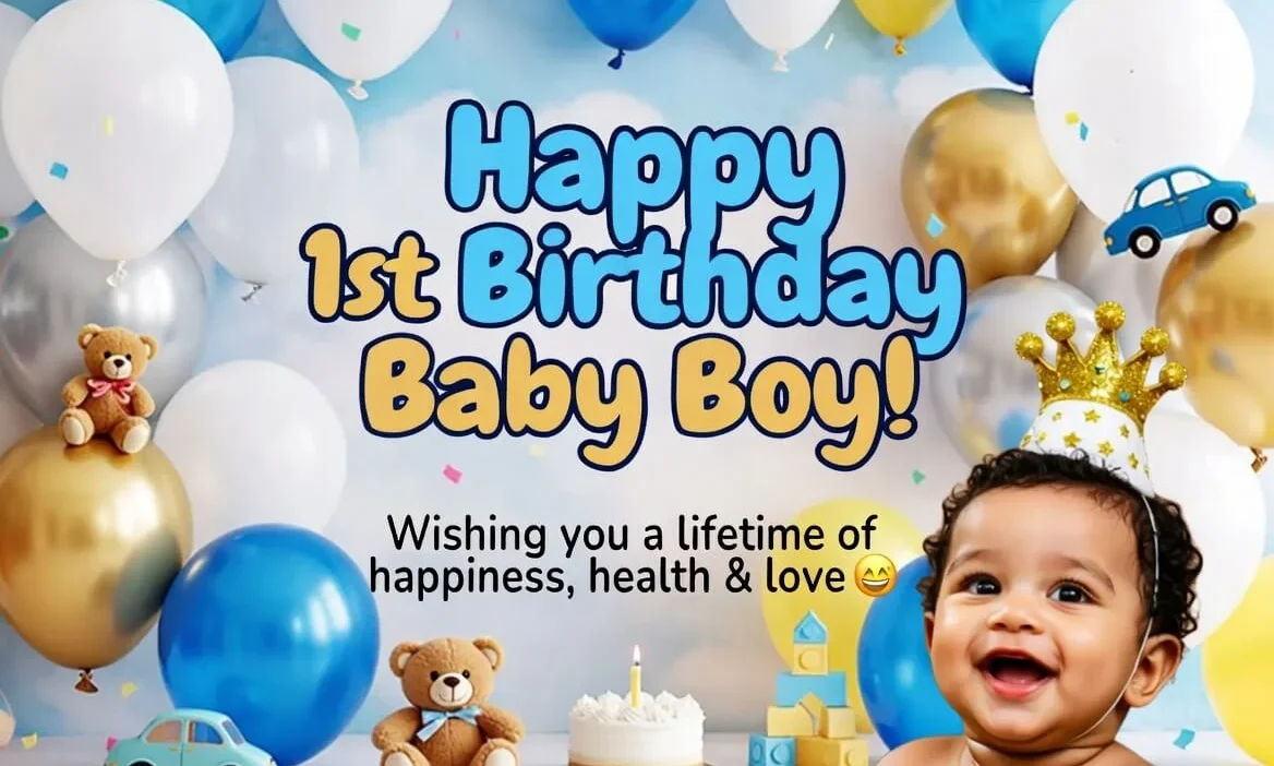 1st Birthday Wishes for Baby Boy