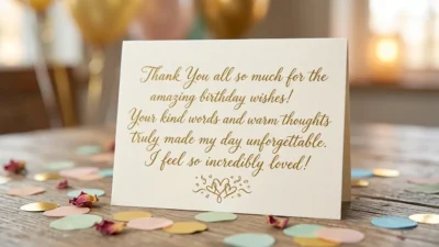 Short Thank You Message for Birthday Wishes