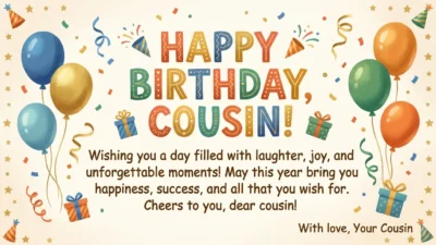 Birthday Wishes for Cousin