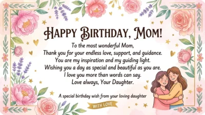 Birthday Wishes for Mom From Daughter
