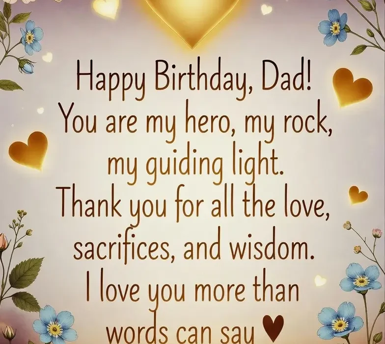 Heart Touching Birthday Wishes for Dad
