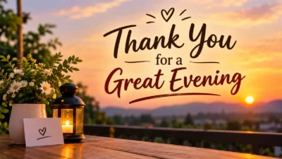Thank You for a Great Evening