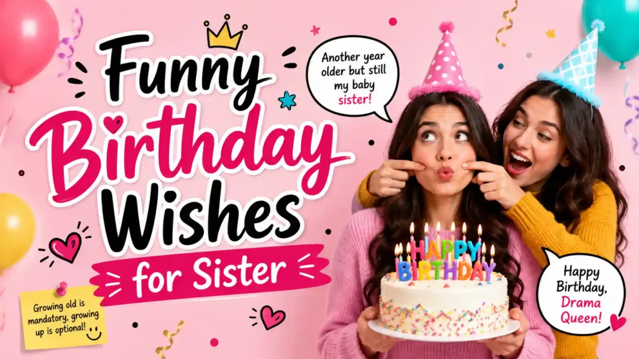 Funny Birthday Wishes for Sister