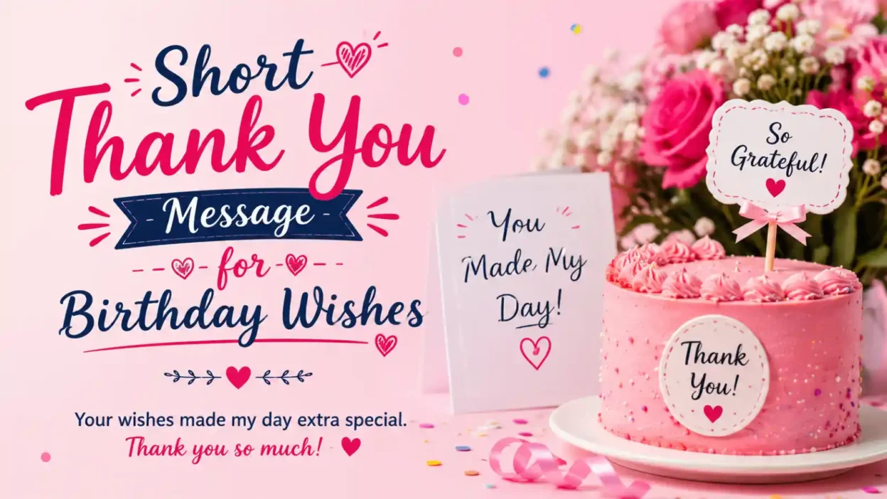  Short Thank You Message for Birthday Wishes