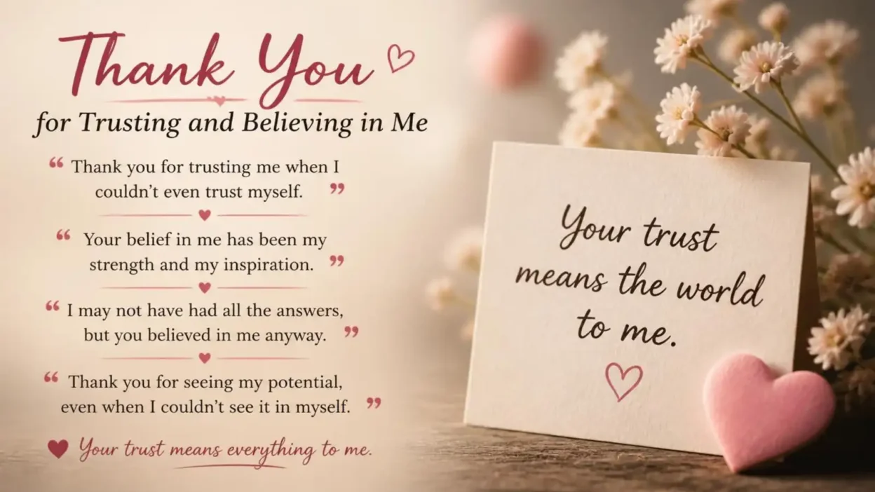 Thank You for Trusting and Believing in Me Quotes